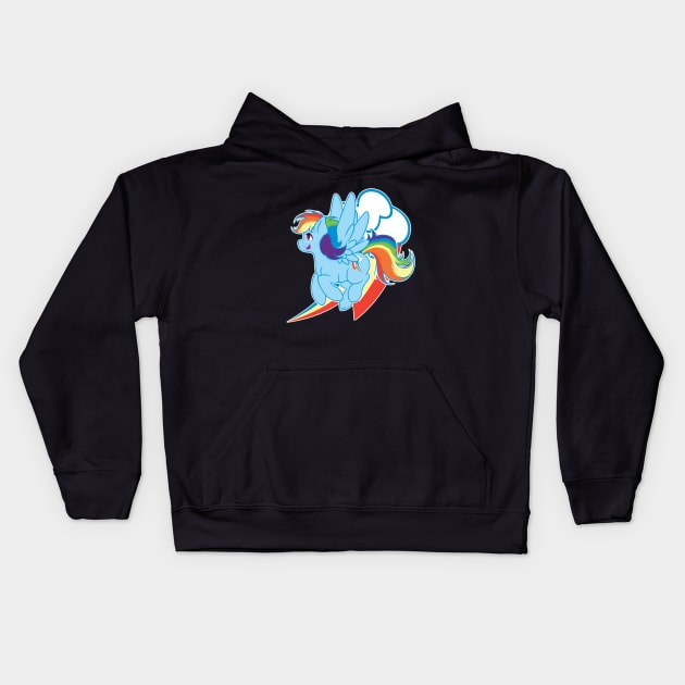 Loyal Rainbow Dash Kids Hoodie by Eiskafe